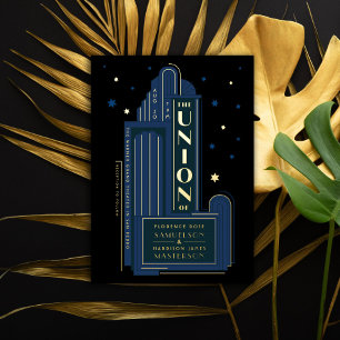Invitation En Aluminium Enseigne de théâtre déco mariage vintage