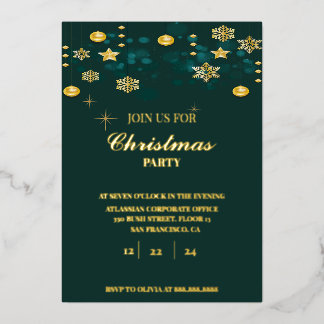 Invitation En Aluminium Ensemble de fête de Noël