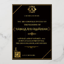 Ensemble de mariage AR noir et or de luxe - Intera