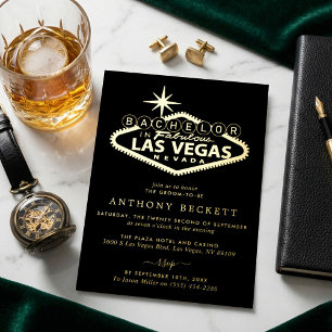Invitation En Aluminium Enterrement de vie de garçon au casino de Las Vega