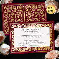 Épée dorée médiévale rouge RSVP mariage royal