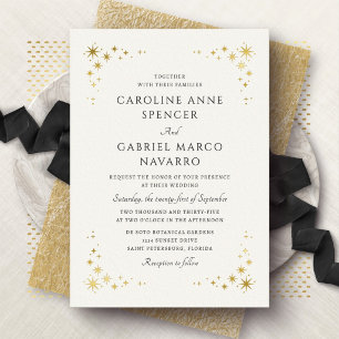 Invitation En Aluminium Étoiles Célestes Ciel Mariage
