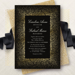 Invitation En Aluminium Étoiles de Confettis Élégantes et Modernes pour Ma