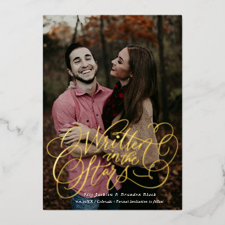 Invitation En Aluminium Étoiles Enregistrer la date