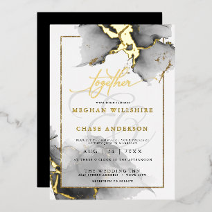 Invitation En Aluminium Etonnant moderne personnalisé5 Aquarelle à charbon