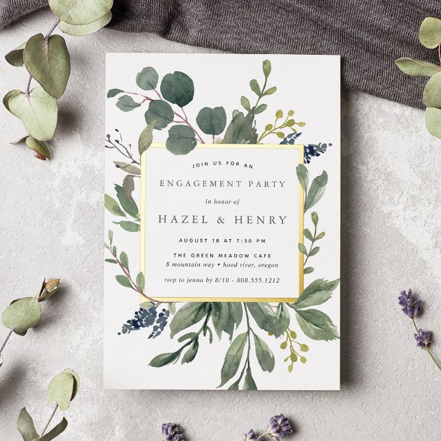 Invitation En Aluminium Eucalyptus & Sage (Créateur téléchargé)