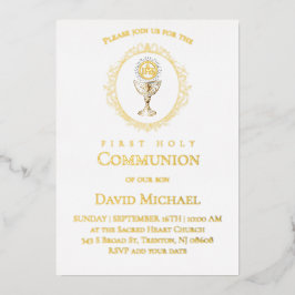 Invitation En Aluminium Eucharist First Holy Communion
