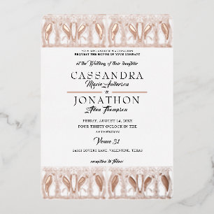 Invitation En Aluminium Événement de mariage en or rose