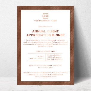 Invitation En Aluminium Événement d'entreprise personnalisé de l'entrepris