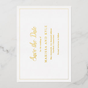 Invitation En Aluminium Événement Élégant de Mariage Classique Monogramme