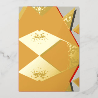 Invitation En Aluminium Explosion Géométrique Vibrante