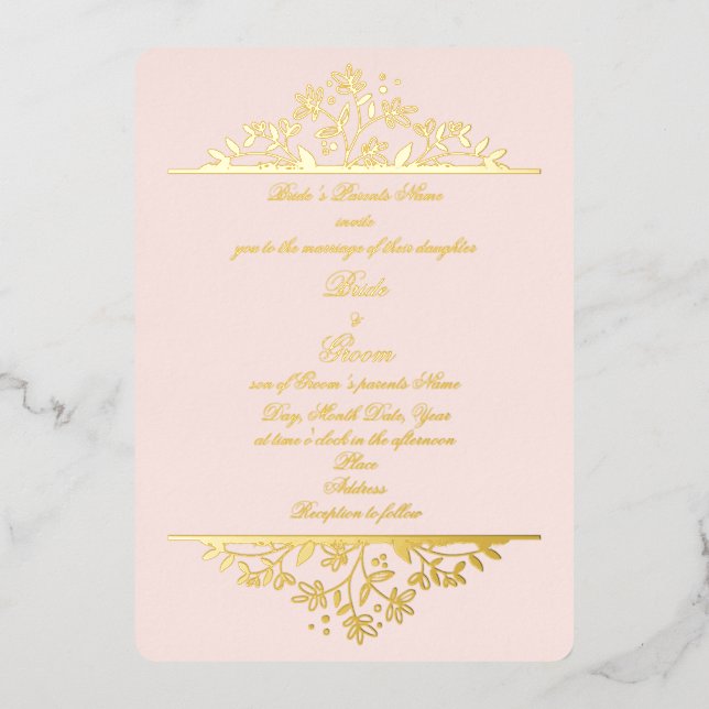 Invitation En Aluminium Faire dans les Cartons d'Invitation de Mariage en  (Recto)