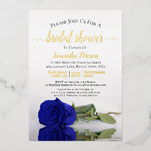 Invitation En Aluminium Faire Mariage Royal Bleu Rose & Or