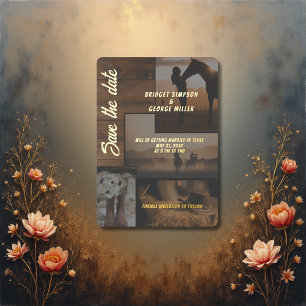 Invitation En Aluminium faire part de mariage country western rustique ave