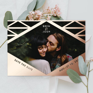 Invitation En Aluminium Faire part de mariage géométrique triangle nouvell