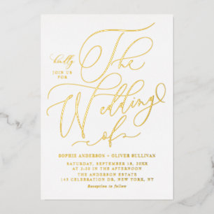 Invitation En Aluminium Faire-Presse-Calligraphie-Mariage Fantaisiste