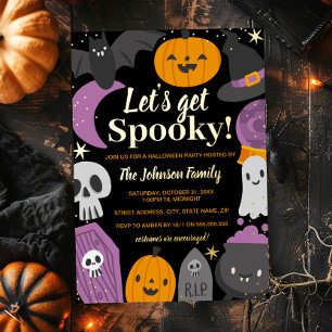 Invitation En Aluminium Faisons une Halloween Party effrayante 