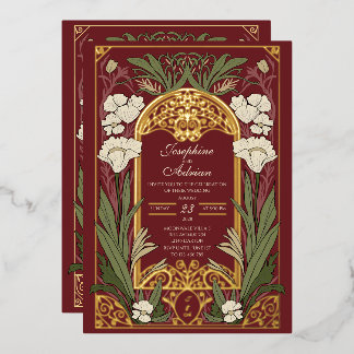 Invitation En Aluminium Ferronnerie ancienne et Art Nouveau | Couleurs mod