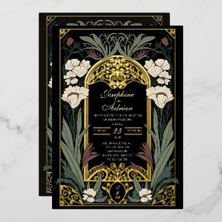 Invitation En Aluminium Ferronnerie vintage & Art nouveau d'ambiance