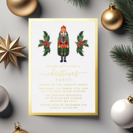 Invitation En Aluminium Festin Nutcracker Noël Party Gold