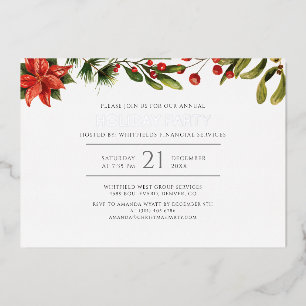 Invitation En Aluminium Fête annuelle d'entreprise Floral aquarelle