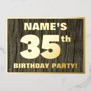 Invitation En Aluminium Fête d'anniversaire 35 ans : motif gras de grain d