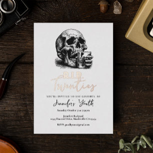 Invitation En Aluminium Fête d'anniversaire de 30 ans RIP Twenties Hallowe