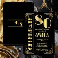 Fête d'anniversaire de 80 ans Luxe Art Déco Élégan