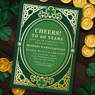 Invitation En Aluminium Fête d'anniversaire de la Saint-Patrick celtique i
