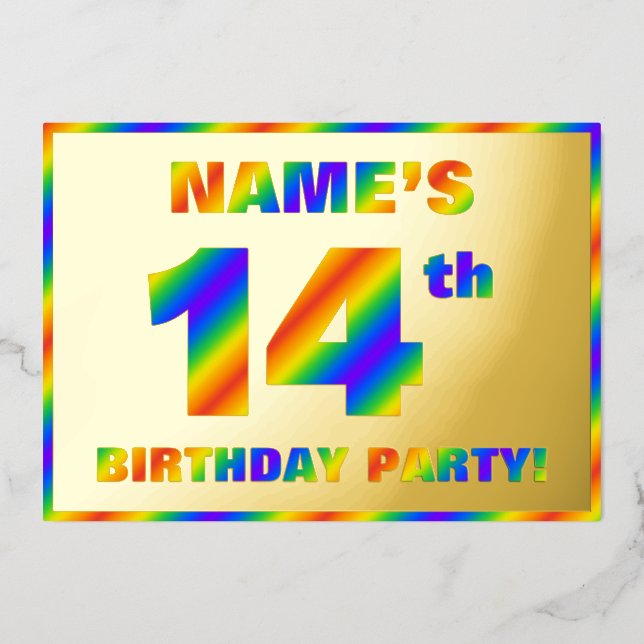Invitation En Aluminium Fête d'anniversaire des 14 ans — Amusant, Spectre  (Recto)