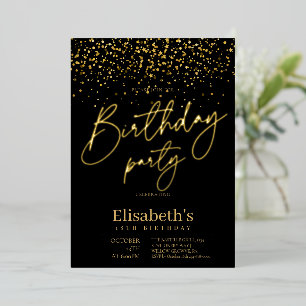 Invitation En Aluminium Fête d'anniversaire personnalisée moderne avec feu