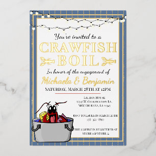 Invitation En Aluminium Fête de fiançailles pour couples avec ébullition d