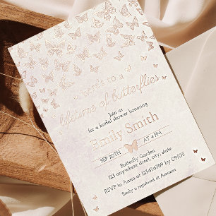 Invitation En Aluminium Fête de mariage papillons pour toute une vie
