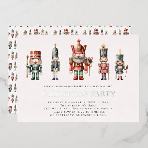 Invitation En Aluminium Fête de Noël de Noisette moderne