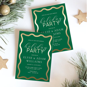 Invitation En Aluminium Fête de vacances Wave Green