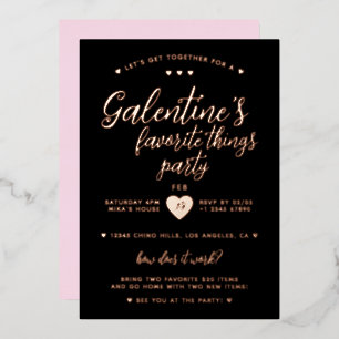 Invitation En Aluminium Fête des choses préférées de Galentine élégante