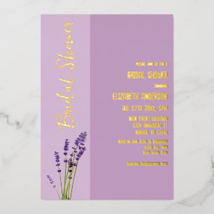 Invitation En Aluminium Fête des mariées d'amour Lavender