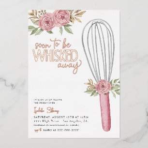 Invitation En Aluminium Fête des mariées de cuisson Whisking Away