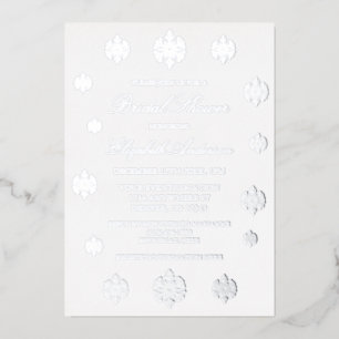 Invitation En Aluminium Fête des mariées d'hiver Snowflake