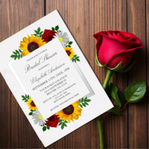 Invitation En Aluminium Fête des mariées florale traditionnelle