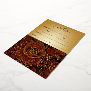 Invitation En Aluminium Fête des mariées - Roses Red & Gold