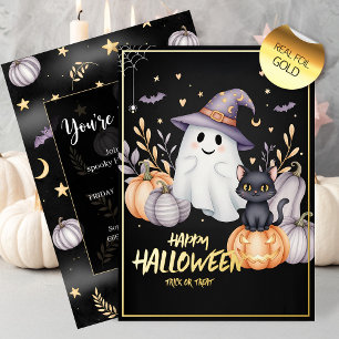 Invitation En Aluminium Fête magique d'Halloween