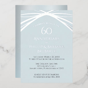 Invitation En Aluminium Fête personnalisée de 60e anniversaire de mariage 