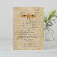 Fête sur le thème égyptien de feuille d'or