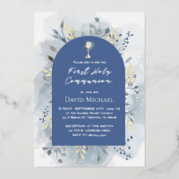 Feuillage bleu Première Sainte Communion