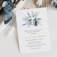 feuille d'invitation de la croix d'or moderne prem
