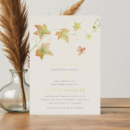 Invitation En Aluminium Feuilles d'automne Baby shower d'automne moderne