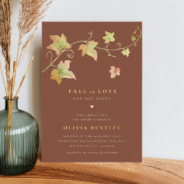 Invitation En Aluminium Feuilles d'automne Baby shower d'automne moderne