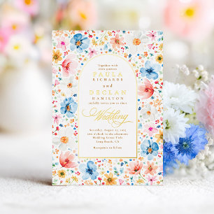 Invitation En Aluminium Fleur sauvage Meadow Garden Floral Boho Mariage