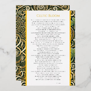 Invitation En Aluminium Floraison Celtique